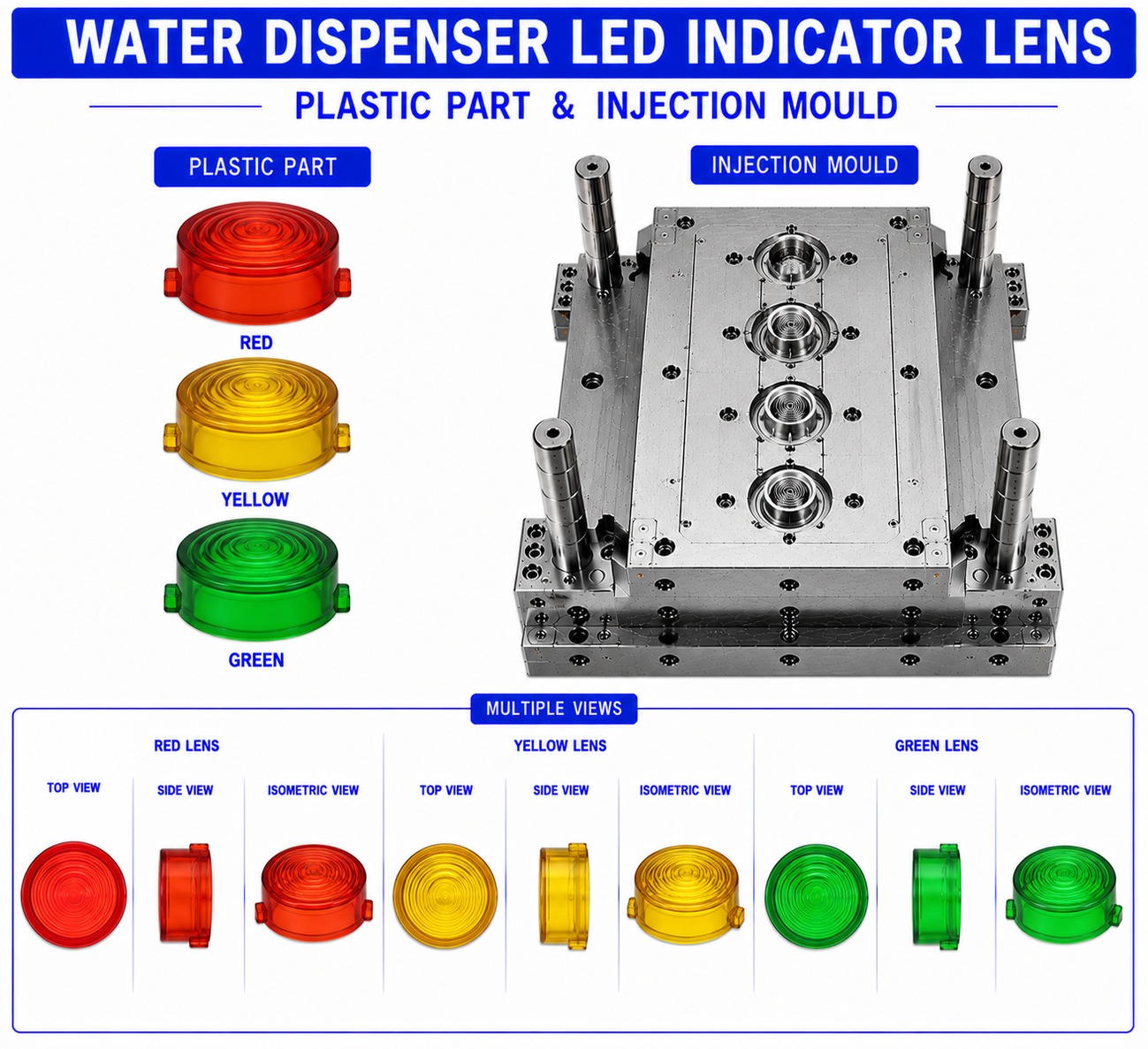 Water Dispenser Plastic LED Indicator Lens